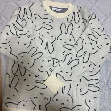 그라니프 미피 페이스 워셔블 자카드 니트 스웨터 새상품급