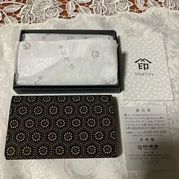 코슈 인덴야 인덴야 카드 케이스 명함지갑 거북이 등껍질 패턴 박스 포함