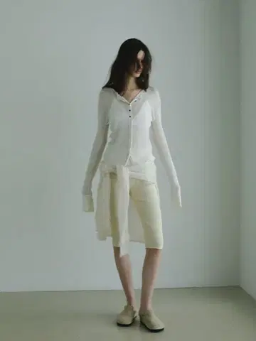 새상품 etretokyo 시어 하이 게이지 니트 가디건