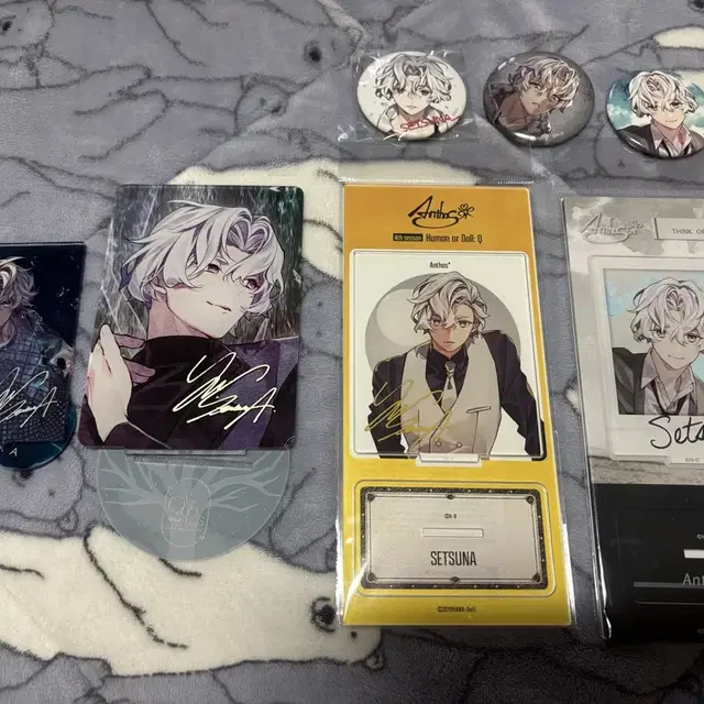 하나돌 안토스 야시로 세츠나 아크릴 스탠드 캔뱃지 일괄