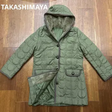 TAKASHIMAYA Style Plus 그린 퀼팅 자켓