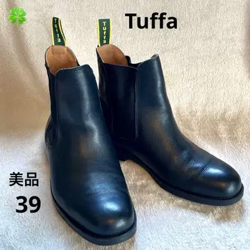새상품급 Tuffa 블랙 사이드 고어 부츠 사이즈 39