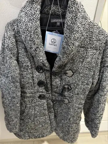 LAURA ASHLEY 트위드 패턴 다운 자켓 사이즈 7