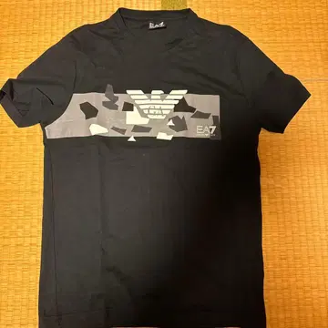 EA7 그래픽 프린트 티셔츠 블랙