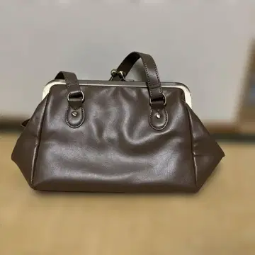 사만사 모스모스 가마구치 숄더백 브라운 중고 접힘 주름 있음