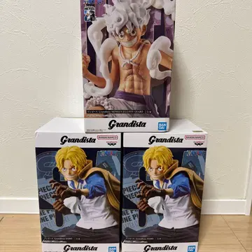 Grandista 사보 피규어 2개, 루피 기어5 피규어 1개