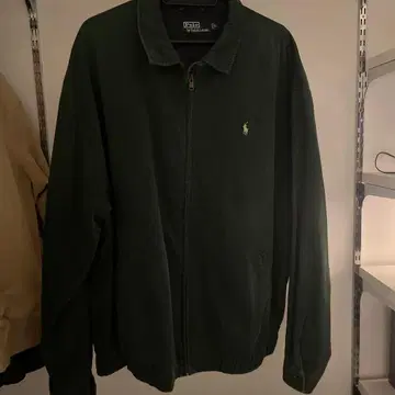 랄프 로렌 스윙탑 블루종 그린 체크 안감