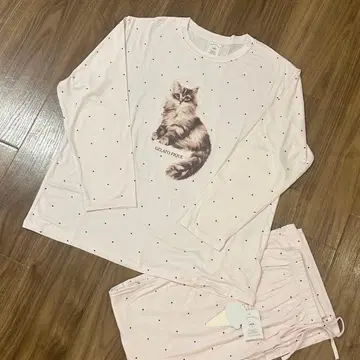 [ 당일 발송 ] 젤라또피케 상하의 세트 고양이 긴팔