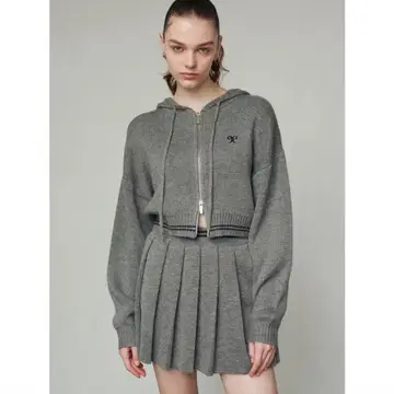 EMODA 미니 스커트 츄즈 플리츠 니트