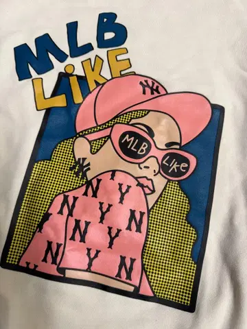 MLB LIKE 스웨트 셔츠 크림색
