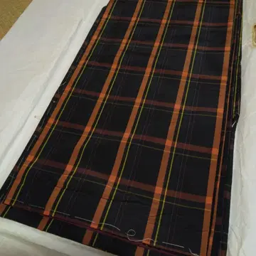 [ 새상품급 ] 기모노 앤티크 블랙 베이스 체크 무늬