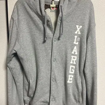 XLARGE 그레이 후드 부착 후드티