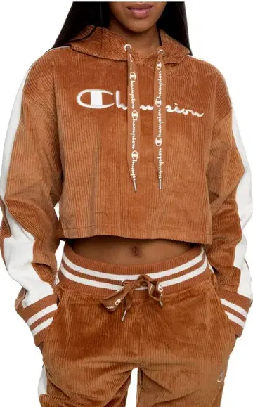 초레어 챔피온 코듀로이 숏 기장 후드티