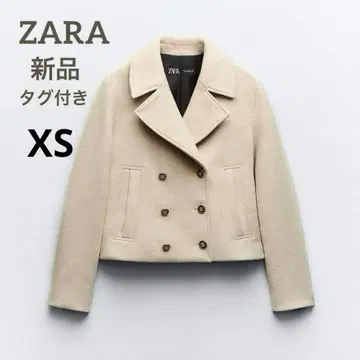 ZARA 크롭 더블 브레스트 울 블렌드 코트