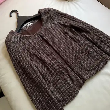 [ a.v.v standard ] 브라운 라메감 니트 가디건 M 사이즈