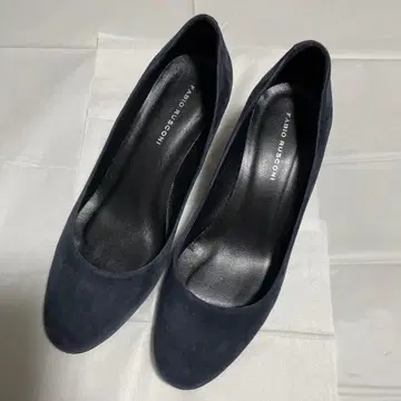 FABIO RUSCONI 네이비 스웨이드 펌프스