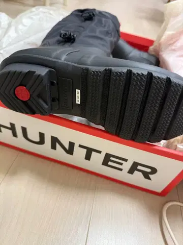 새상품 헌터 HUNTER 트래블 톨 레인부츠 블랙 25cm