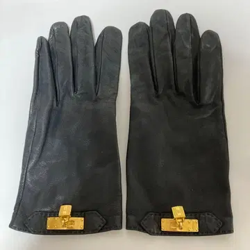 SOIE NATURELLE 블랙 가죽 장갑