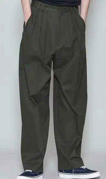 6 ROKU 턱 팬츠 올리브