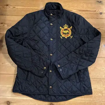 새상품급 랄프 로렌 퀼팅 자켓 엠블럼 자수 골프 블랙 M