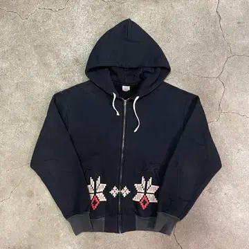 FLAT HEAD 플랫 헤드 지퍼 후드티 눈 패턴 L