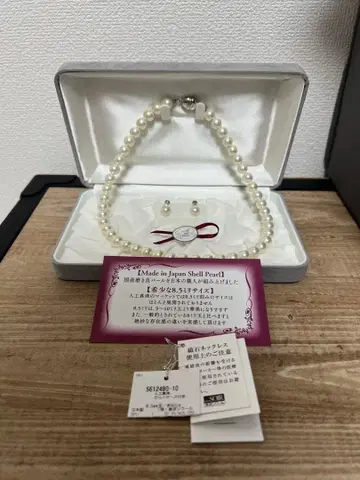 도쿄 소와르 펄 목걸이 귀찌 세트