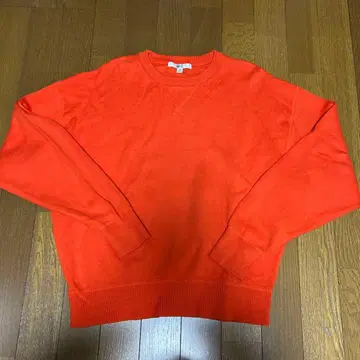 UNIQLO:C 스무스 코튼 크루넥 스웨터 오렌지 남녀 공용 M