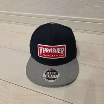 THRASHER 스냅백 캡 네이비/그레이