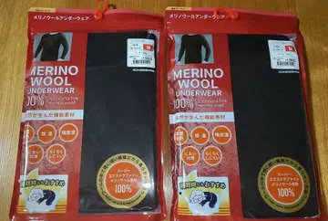 워크맨 메리노울 100% M 사이즈 2장 세트 블랙 컬러