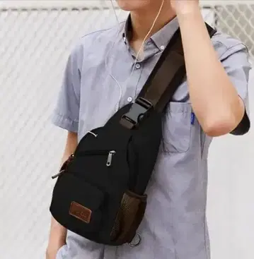 나일론 블랙 슬링백