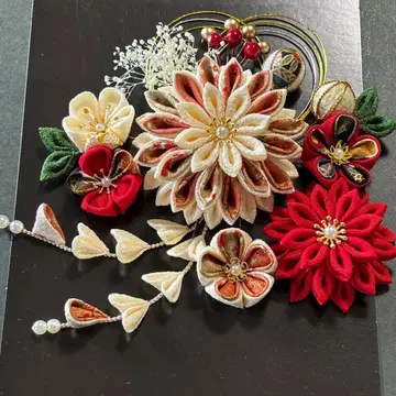 츠마미자이쿠 머리 장식 성인식 시치고산 결혼식 졸업식 후리소데 #522