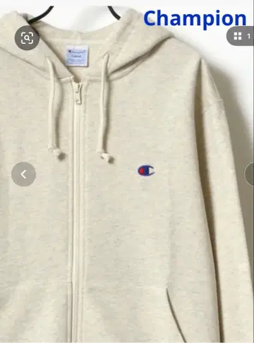 Champion USA 코튼 쭈리 원포인트 자수 집업 후드티