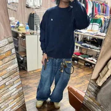 네이비 크루넥 트레이닝복 L 한텐 HANG TEN 자수