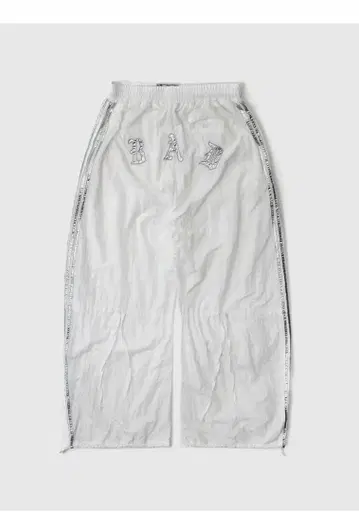 Badblood 화이트 사이드 스트라이프 캐주얼 팬츠