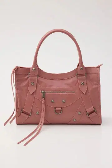 SLY 스터드 빅 핸드 백 핑크