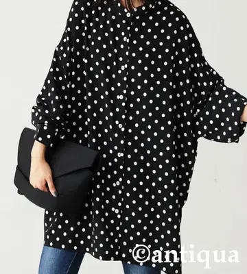 안티카 도트 무늬 셔츠 셔츠