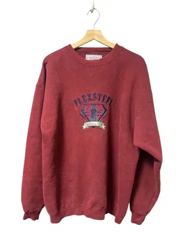 FLEXSTEEL / 기업 로고 자수 맨투맨 / 칼리지풍