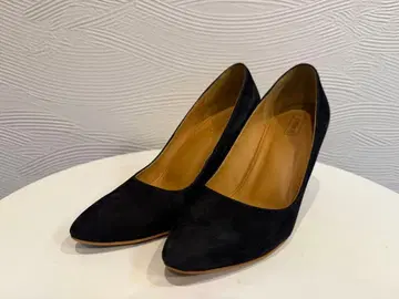 CHEMBUR 블랙 스웨이드 스틸레토 펌프스