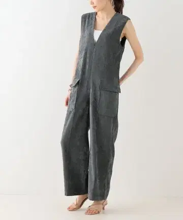 스픽 앤 스팬 소프트 코듀로이 콤비네존 그레이 36 사이즈