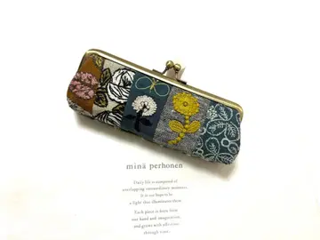 미나 페르호넨 가을 컬러 패치워크 펜 케이스와 안경 케이스 가마구치