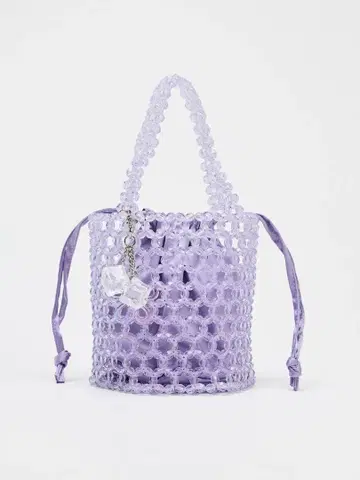 [새상품급] ZARA 비즈 원통형 버킷 백