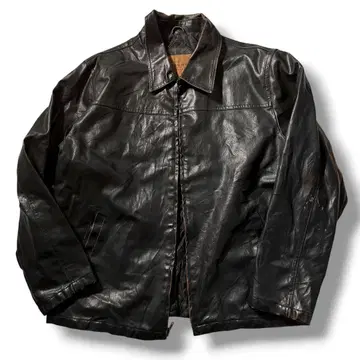 00s 구제 의류 ARIZONA 천연 가죽 차심 가죽 자켓 다크 브라운