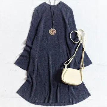 컨디션 최상 정가 9만 드로어 Drawer 울 리브 니트 플레어 원피스