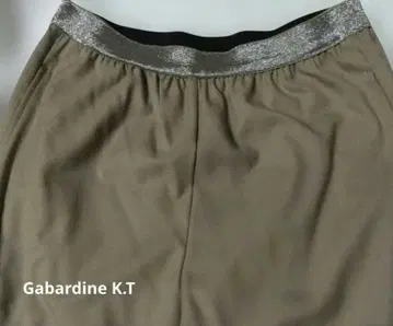 플라티나 Gabardine K.T 허리 반짝이는 와이드 팬츠 7호