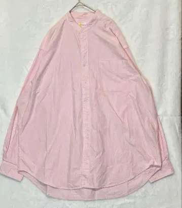 i. BEAUTY&YOUTH 밴드 카라 빅 코튼 스트라이프 셔츠 L