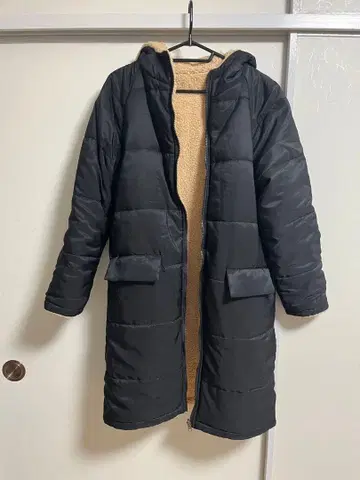 블랙 롱 코트 M 사이즈