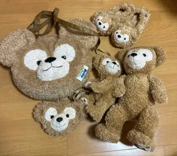 도쿄 디즈니 리조트 더피 봉제 인형 파우치 백 룸슈즈