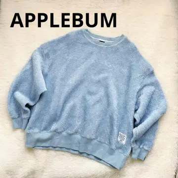 APPLEBUM 애플밤 토이푸 크루 맨투맨 플리스 M 스카이블루