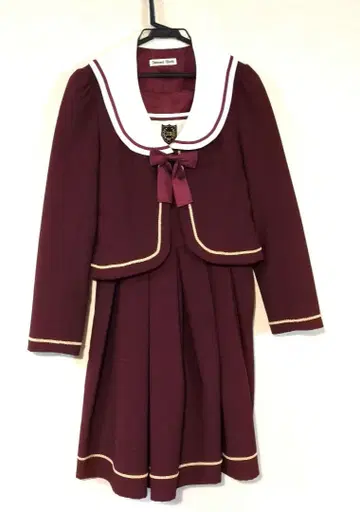 세일러 자수 자켓 & 엠블럼 오버롤 스커트 세트 M 사이즈