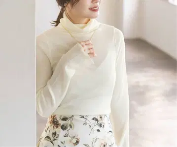 [ NOBLE ] RITA 터틀 울 리브 니트